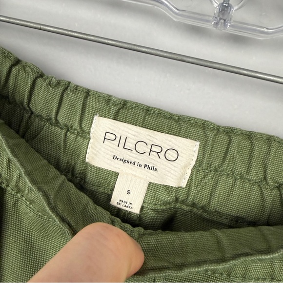 Anthropologie Pilcro Barrel Leg Pullon Green Cotton Pants - Picture 5 of 5